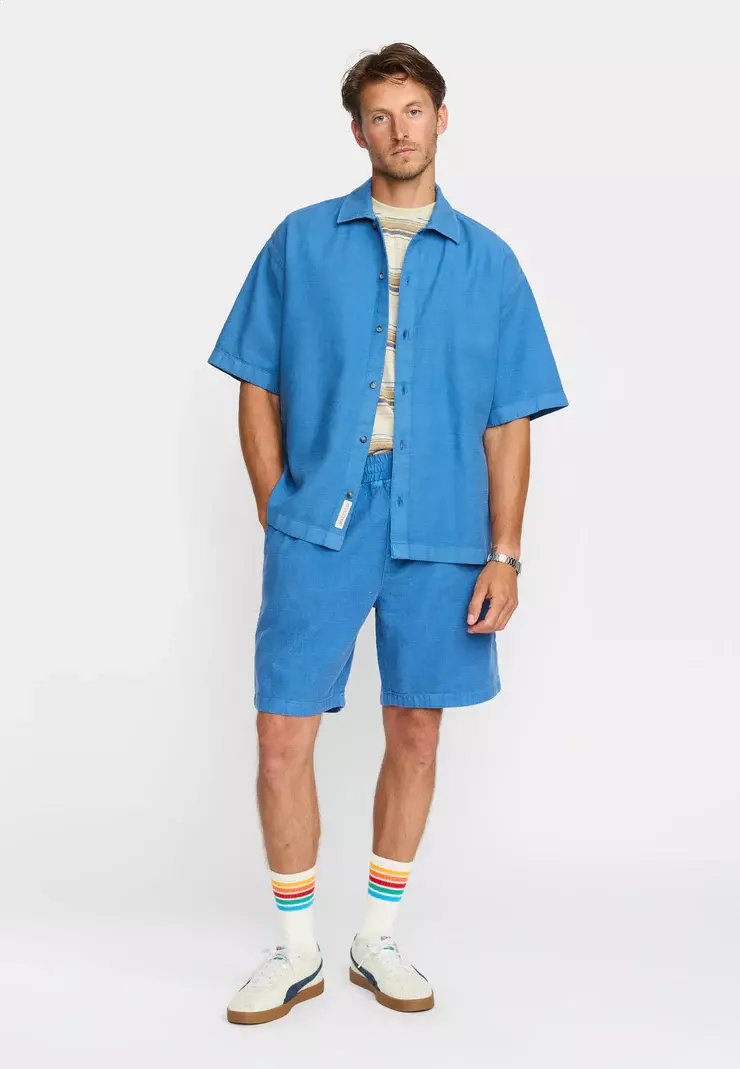 Revolution Oversized Short-Sleeved Shirt Hemd blau